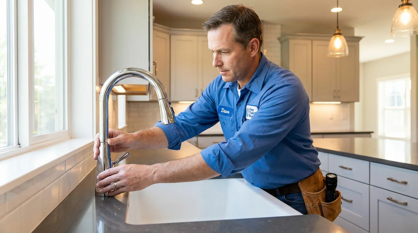 Kitchen faucet installation by Johns Plumbing LLC in Varnville