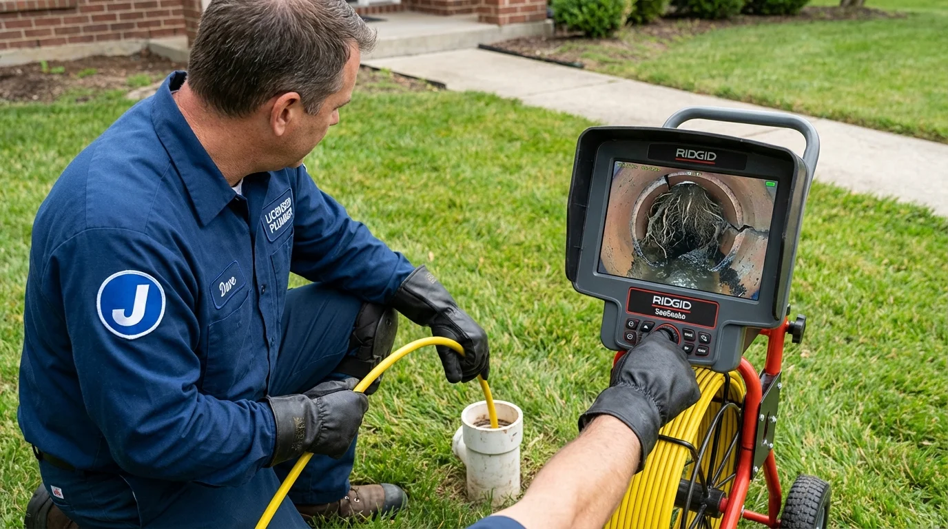 Sewer camera inspection being performed by Johns Plumbing LLC in Varnville
