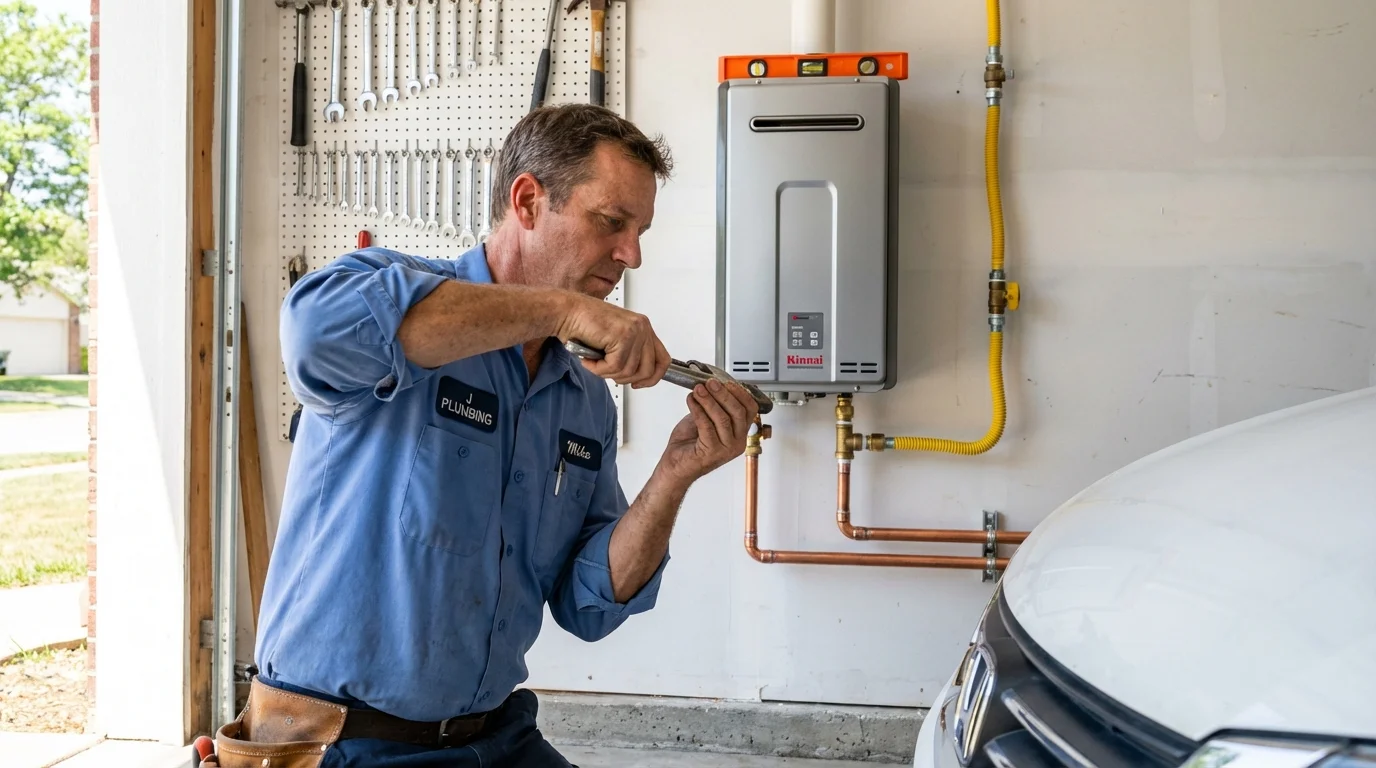 Tankless water heater installation by a Johns Plumbing LLC plumber in Varnville